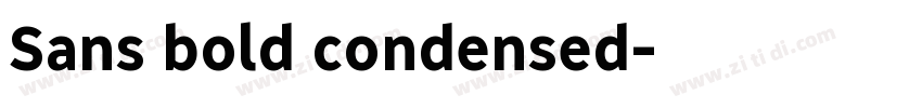 Sans bold condensed字体转换